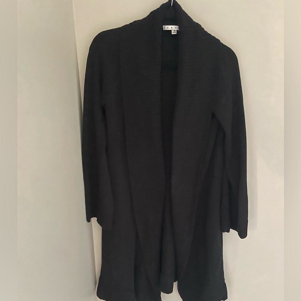 CaBI cardigan like new. Black size medium